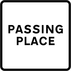 UK passing place sign